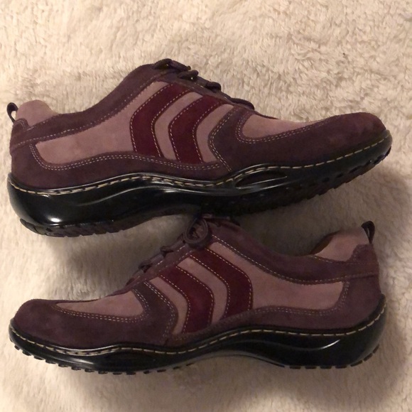 NWOT all-leather Sofft sneaker walking shoes in wine - Picture 5 of 13